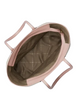 Michael Michael Kors Eva Large Striped Signature Logo Tote Bag Powder Blush