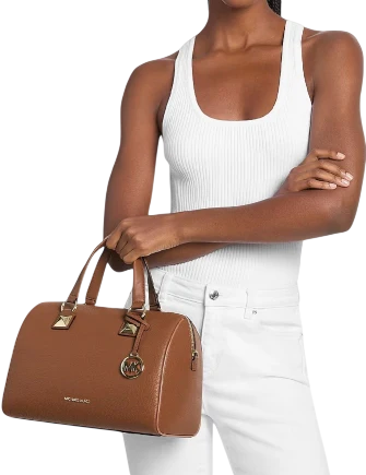 Michael Michael Kors Grayson Medium Pebbled Leather Duffel Bag Luggage