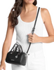 Michael Michael Kors Grayson Small Pebbled Leather Duffel Crossbody Bag Black