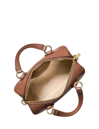 Michael Michael Kors Grayson Small Pebbled Leather Duffel Crossbody Bag Luggage