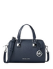 Michael Michael Kors Grayson Small Pebbled Leather Duffel Crossbody Bag Navy