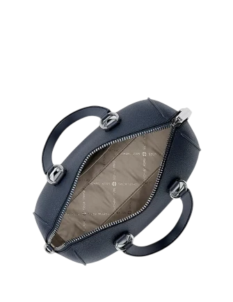 Michael Michael Kors Grayson Small Pebbled Leather Duffel Crossbody Bag Navy
