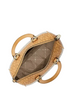 Michael Michael Kors Grayson Small Striped Signature Logo Duffel Crossbody Bag Honeywheat