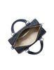 Michael Michael Kors Grayson Small Striped Signature Logo Duffel Crossbody Bag Navy