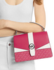 Michael Michael Kors Greenwich Medium Color-Block and Signature Logo Satchel Dark Raspberry