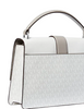 Michael Michael Kors Greenwich Medium Color-Block and Signature Logo Satchel Optic White