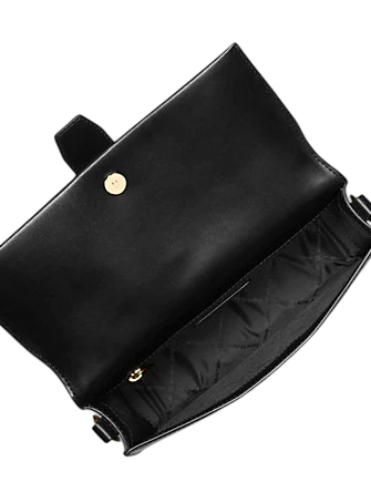Michael Michael Kors Greenwich Medium Saffiano Leather Shoulder Bag Black