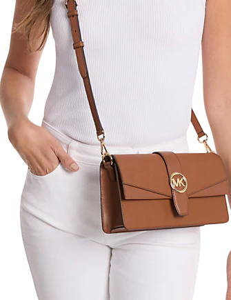 Michael Michael Kors Greenwich Medium Saffiano Leather Shoulder Bag Luggage