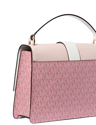 Michael Michael Kors Greenwich Medium Signature Logo Satchel Powder Blush