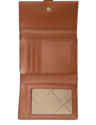 Michael Michael Kors Greenwich Medium Signature Logo Trifold Wallet Brown