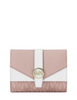 Michael Michael Kors Greenwich Medium Signature Logo Trifold Wallet Powder Blush 