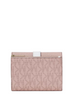 Michael Michael Kors Greenwich Medium Signature Logo Trifold Wallet Powder Blush 