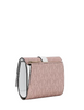 Michael Michael Kors Greenwich Medium Signature Logo Trifold Wallet Powder Blush 