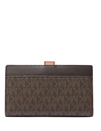 Michael Michael Kors Greenwich Medium Signature Logo Wallet Brown
