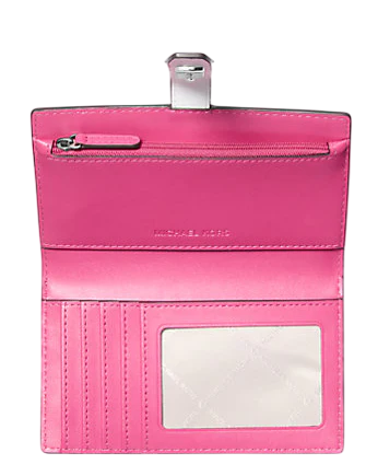 Michael Michael Kors Greenwich Medium Signature Logo Wallet Dragonfruit