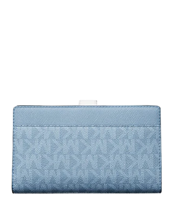 Michael Michael Kors Greenwich Medium Signature Logo Wallet Light Sky
