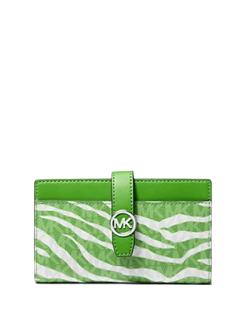 Michael Michael Kors Greenwich Medium Zebra Signature Logo Wallet