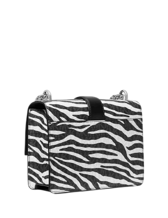 Michael Michael Kors Greenwich Small Animal Print Logo Crossbody Bag Black