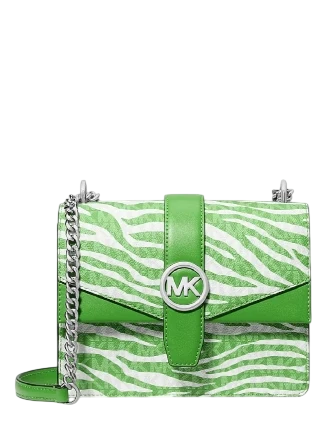 Michael Michael Kors Greenwich Small Animal Print Logo Crossbody Bag Jungle