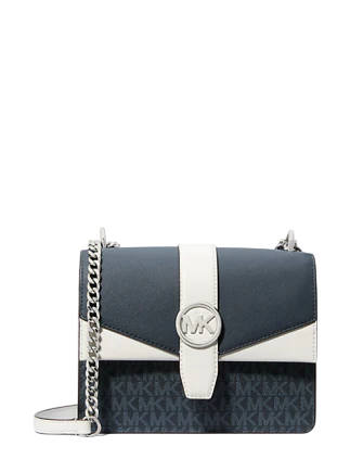 Michael Michael Kors Greenwich Small Color-Block Signature Logo Crossbody Bag