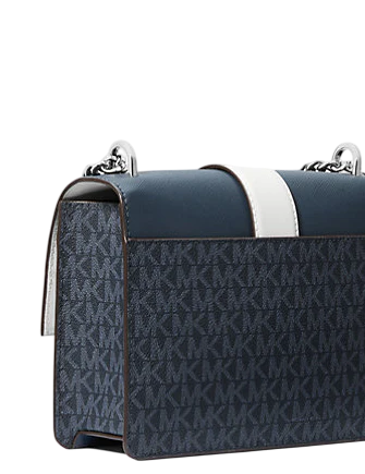 Michael Michael Kors Greenwich Small Color-Block Signature Logo Crossbody Bag  Admiral 