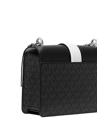 Michael Michael Kors Greenwich Small Color-Block Signature Logo Crossbody Bag Black Combo