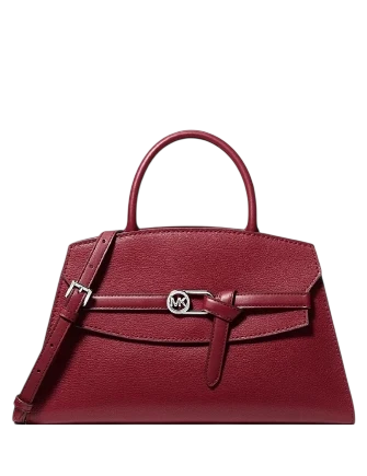 Michael Michael Kors Greta Medium Leather Satchel Maroon