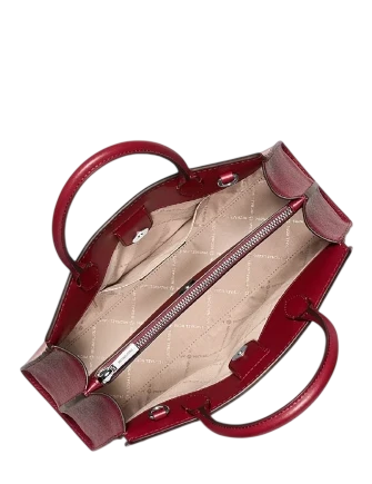 Michael Michael Kors Greta Medium Leather Satchel Maroon
