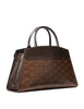 Michael Michael Kors Greta Medium Logo Embossed Satchel Chocolate