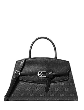 Michael Michael Kors Greta Medium Signature Logo Satchel Black