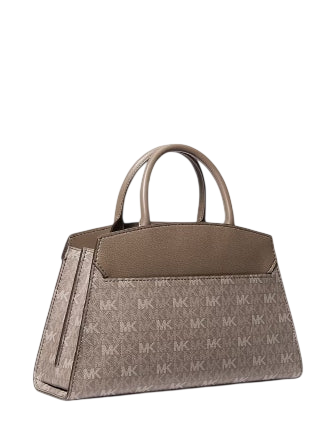 Michael Michael Kors Greta Medium Signature Logo Satchel Mushroom