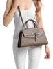 Michael Michael Kors Greta Medium Signature Logo Satchel Mushroom