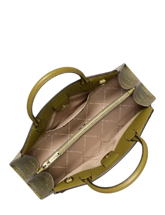 Michael Michael Kors Greta Medium Signature Logo Satchel Oregano