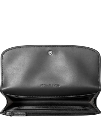 Michael Michael Kors Hamilton Large Leather Continental Wallet Black