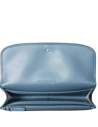 Michael Michael Kors Hamilton Large Leather Continental Wallet Cornflower