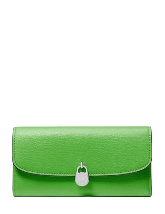 Michael Michael Kors Hamilton Large Leather Continental Wallet Jungle Green
