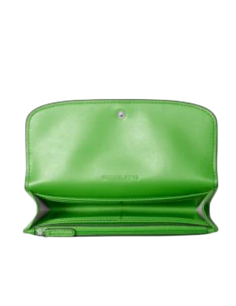 Michael Michael Kors Hamilton Large Leather Continental Wallet Jungle Green