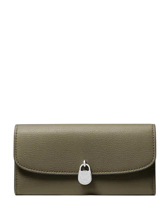 Michael Michael Kors Hamilton Large Leather Continental Wallet Olive