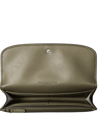 Michael Michael Kors Hamilton Large Leather Continental Wallet Olive