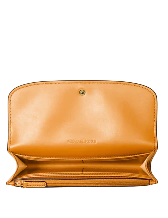 Michael Michael Kors Hamilton Large Leather Continental Wallet Pop Orange