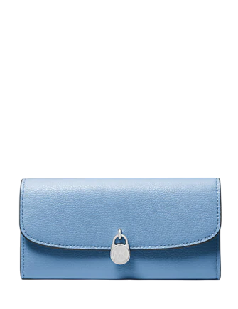 Michael Michael Kors Hamilton Large Leather Continental Wallet Sky Blue
