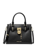 Michael Michael Kors Hamilton Small Leather Satchel Black