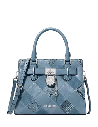 Michael Michael Kors Hamilton Small Patchwork and Snake Embossed Satchel