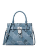 Michael Michael Kors Hamilton Small Patchwork and Snake Embossed Satchel Cornflower