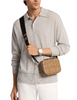  Michael Michael Kors Hudson Logo Embossed Crossbody Bag Husk