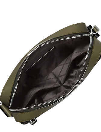 Michael Michael Kors Hudson Pebbled Leather Utility Crossbody Bag Olive 