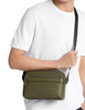 Michael Michael Kors Hudson Pebbled Leather Utility Crossbody Bag Olive 