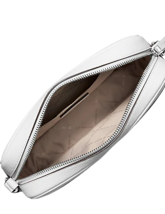 Michael Michael Kors Jet Set Large Embellished Camera Crossbody Bag Optic White