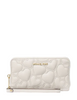 Michael Michael Kors Jet Set Large Heart Embroidered Smartphone Wristlet Light Cream