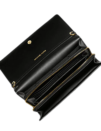 Michael Michael Kors Jet Set Large Leather Crossbody Bag Black